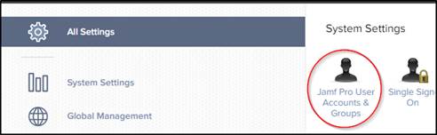 JAMF account privilege settings
