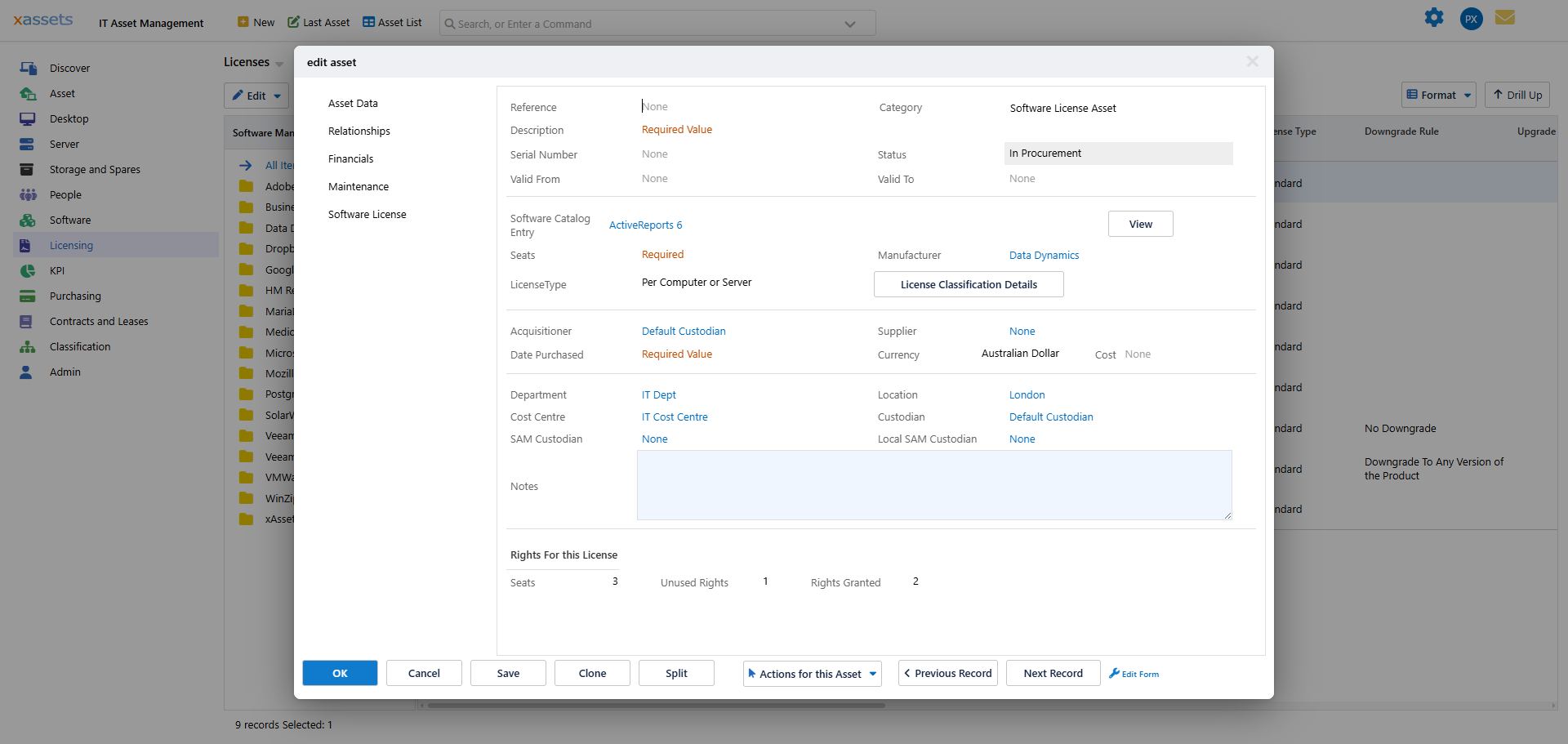 Software licence detail (image 3)